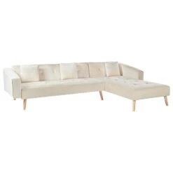 VADSO - Hoekslaapbank - Lichtbeige - Linkszijdig - Fluweel 17 VADSO - Hoekslaapbank - Lichtbeige - Linkszijdig - Fluweel -Meubelpromotie feee18b9c2eb4852b2d647ebec19d08b