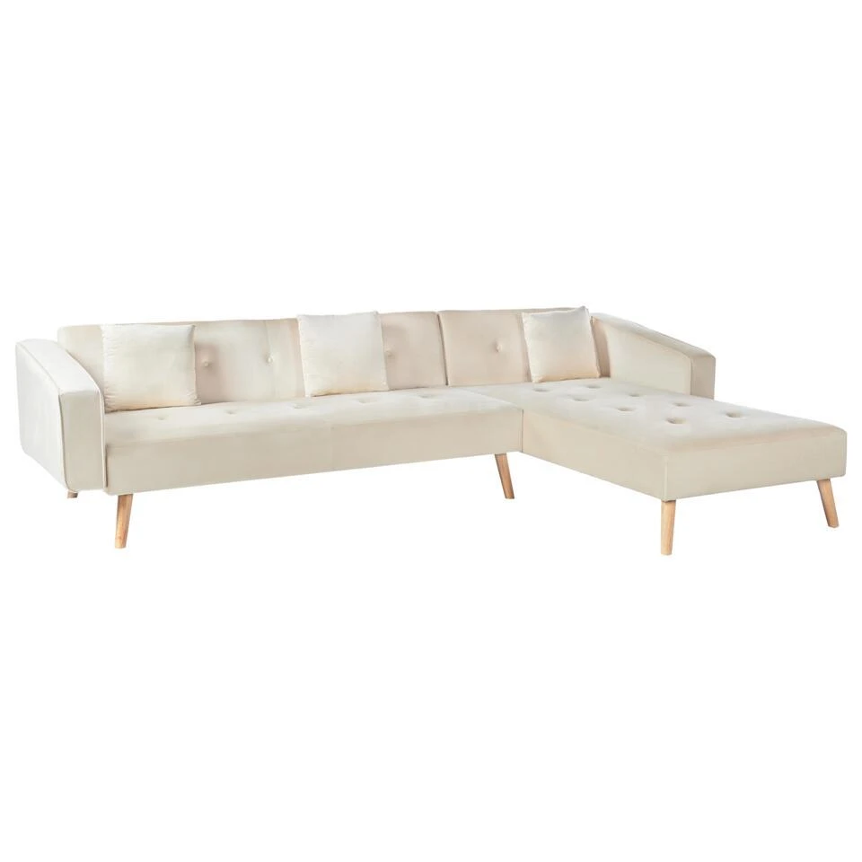 VADSO - Hoekslaapbank - Lichtbeige - Linkszijdig - Fluweel 7 VADSO - Hoekslaapbank - Lichtbeige - Linkszijdig - Fluweel - Afbeelding 5