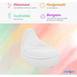 Parya - Zitzak Stoel Junior 75 X 55 Cm - Beanbag Ecru - Zitzak Met Vulling 10 Parya - Zitzak Stoel Junior 75 X 55 Cm - Beanbag Ecru - Zitzak Met Vulling -Meubelpromotie ff097e0604c44e62bca2eea97658ce2f