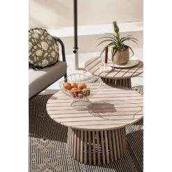 Bijzettafel Saône - Acacia/greywash - 45xØ50 Cm -Meubelpromotie sf 50153059 1010