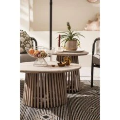 Bijzettafel Saône - Acacia/greywash - 45xØ50 Cm -Meubelpromotie sf 50153059 1011